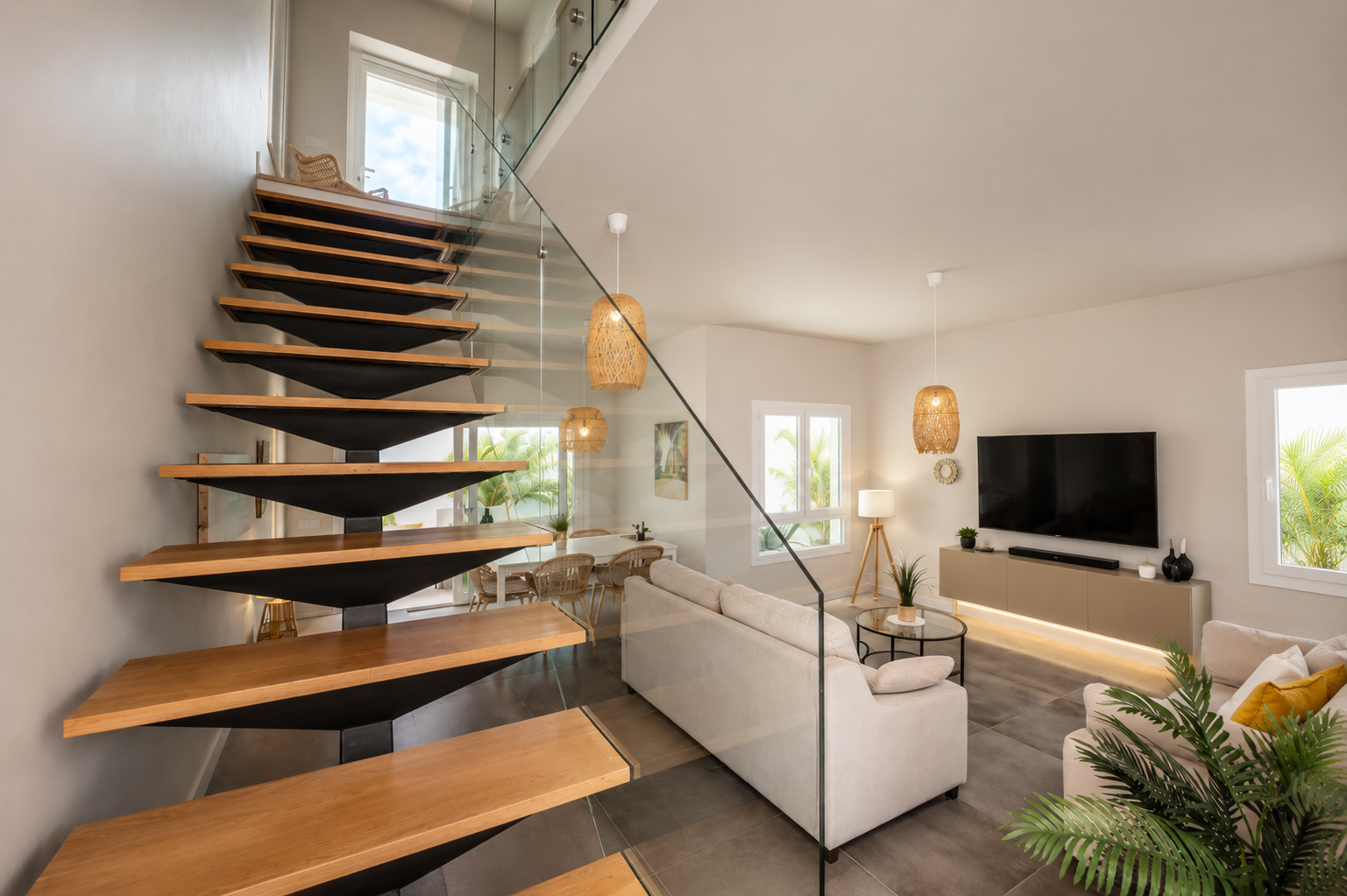 Lounge and staircase